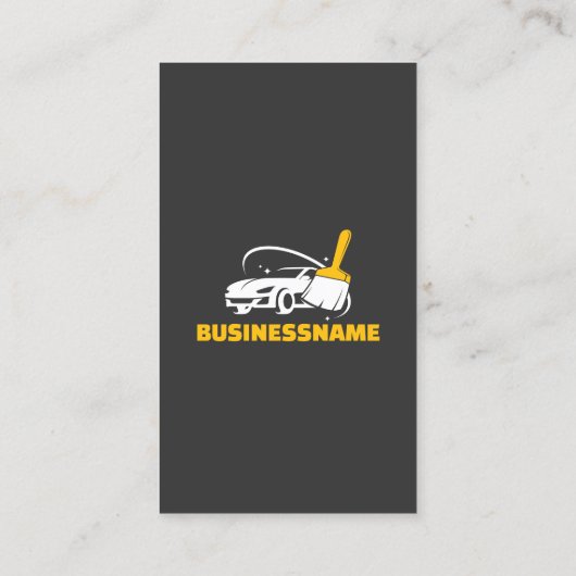 黄色の洗車自動詳細車の洗車 名刺 (裏面)
