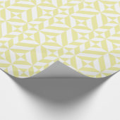 黄色の淡い色の幾何学的なデコキューブパターン ラッピングペーパー (角)