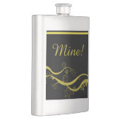 黄色の渦と花のフラスコ フラスク (右)