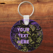 黄色の渦巻き キーホルダー (正面)