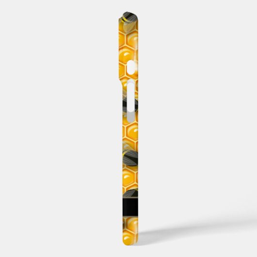 黄色の滴下蜂蜜コームとのまわりに Case-Mate iPhoneケース (裏面 / 左)