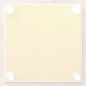 黄色の漫画ズームラインコースター ガラスコースター (裏面)