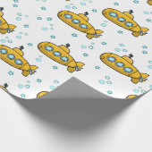 黄色の潜水艦の青い星 ラッピングペーパー (角)