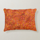 黄色の澄ん色合いを持つ鮮やかな赤いテクスチャ アクセントクッション (正面)