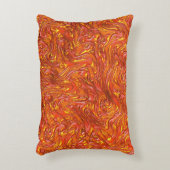 黄色の澄ん色合いを持つ鮮やかな赤いテクスチャ アクセントクッション (正面(垂直))