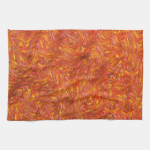 黄色の澄ん色合いを持つ鮮やかな赤いテクスチャ キッチンタオル (横)