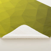 黄色の濃いグラデーショグラデーションンのジオメトリメッシュパターン シェルパブランケット (3/4)