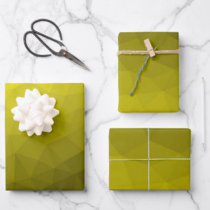 黄色の濃いグラデーショグラデーションンのジオメトリメッシュパターン ラッピングペーパーシート