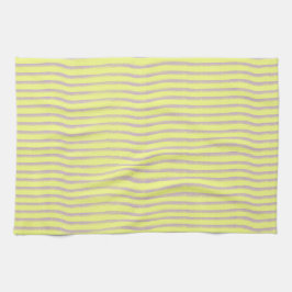 黄色の灰色のギザギザの線。 キッチンタオル