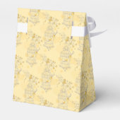 黄色の灰色の鳥感謝していあなたの結婚式の引き出物テントボックス フェイバーボックス (裏面サイド)