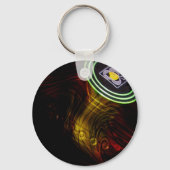 黄色の炎の芝生のボウル、キーリング キーホルダー (裏面)