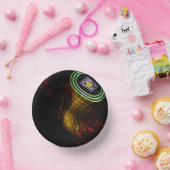 黄色の炎の芝生のボウル、紙プレート ペーパーボウル (パーティー)