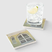 黄色の炎ジンジャーブレッド – Martha's Vinyard ストーンコースター (横)