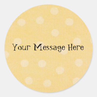 黄色の点のシール ラウンドシール