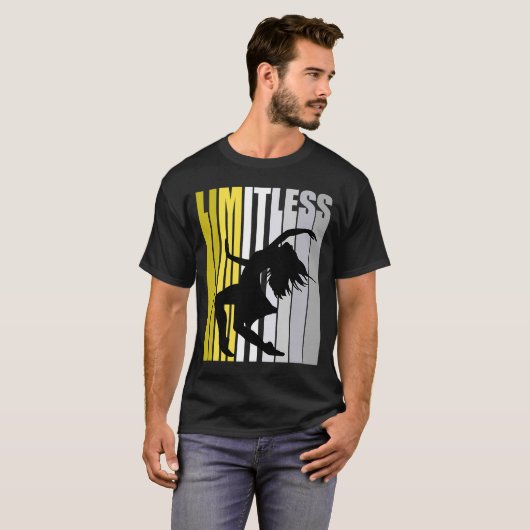 黄色の無限ダンス誕生日かわいいレトロ女性 Tシャツ (正面フル)