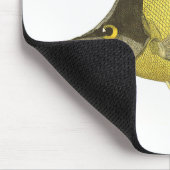 黄色の熱帯性チェルモンロンジロストリス、ヴィンテージ魚 マウスパッド (コーナー)