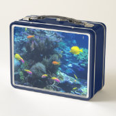 黄色の熱帯魚の水中写真 メタルランチボックス (裏面)