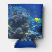 黄色の熱帯魚の水中写真 缶クーラー (正面)