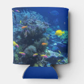 黄色の熱帯魚の水中写真 缶クーラー (裏面)