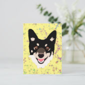 黄色の犬 ポストカード (スタンド正面)