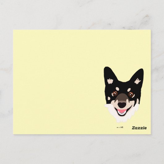 黄色の犬 ポストカード (裏面)