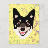 黄色の犬 ポストカード (正面)