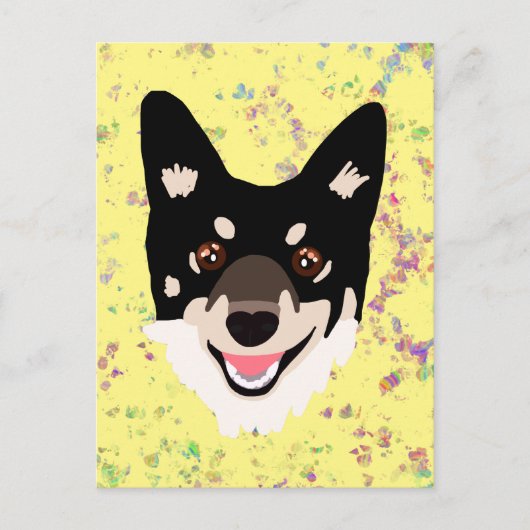 黄色の犬 ポストカード (正面)