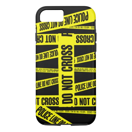 黄色の犯罪シーンを横断しないテープの危険領域 Case-Mate iPhoneケース (裏面)