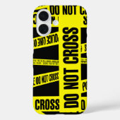 黄色の犯罪シーンを横断しないテープの危険領域 Case-Mate iPhoneケース (裏面)