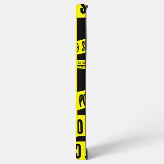 黄色の犯罪シーンを横断しないテープの危険領域 SAMSUNG GALAXYケース (左側面)