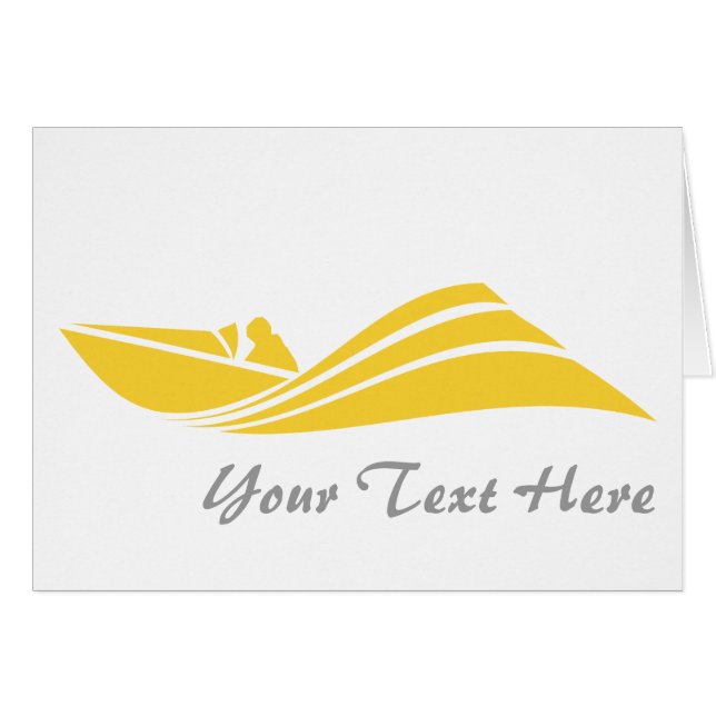 黄色の琥珀スピードボート (正面横)