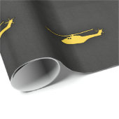 黄色の琥珀ヘリコプター ラッピングペーパー (ロールコーナー)