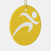 黄色の琥珀走の セラミックオーナメント (右)