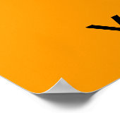 黄色の生物学的災害［有害物質］記号ポスター ポスター (角)