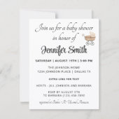 黄色の男の赤ちゃんまたは女の子モダンの赤ちゃんシャワー 招待状 (正面)