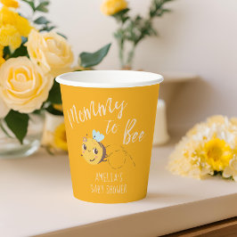 黄色の男女兼用ママへビー赤ちゃんシャワー 紙コップ