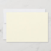 黄色の白いハイドランジア ブライダル ブランチ 招待状 (裏面)