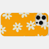 黄色の白いレトロY2Kの花模様 Case-Mate iPhoneケース (裏面 (横))