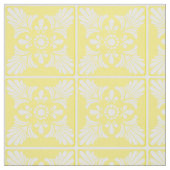 黄色の白い地中海のタイルパターン ファブリック (見本)