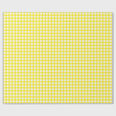 黄色の白い点折り返し紙 ラッピングペーパー (フラット)