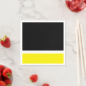 黄色の白い黒のカラーブロック スタンダードカクテルナプキン (インサイチュ)