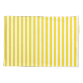 黄色の白ストライプのエレガントの装飾テンプレート 枕カバー (裏面)