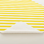 黄色の白ストライプのテンプレートモダン装飾 シェルパブランケット (3/4)
