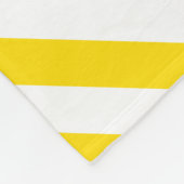 黄色の白ストライプ色モダンテンプレート フリースブランケット (角)