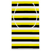 黄色の白黒ストライプ スモールペーパーバッグ (裏面)