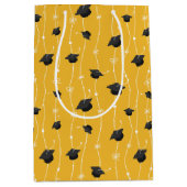 黄色の目盛りキャップとリボン ミディアムペーパーバッグ (正面)