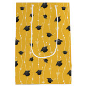 黄色の目盛りキャップとリボン ミディアムペーパーバッグ (裏面)