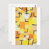 黄色の看板、パウル・クレー ポストカード (正面/裏面)