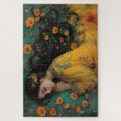 黄色の眠る女性 ジグソーパズル (縦)