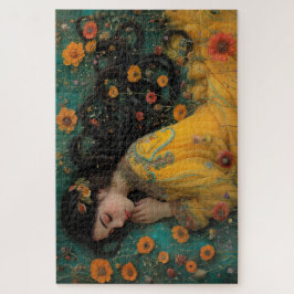 黄色の眠る女性 ジグソーパズル